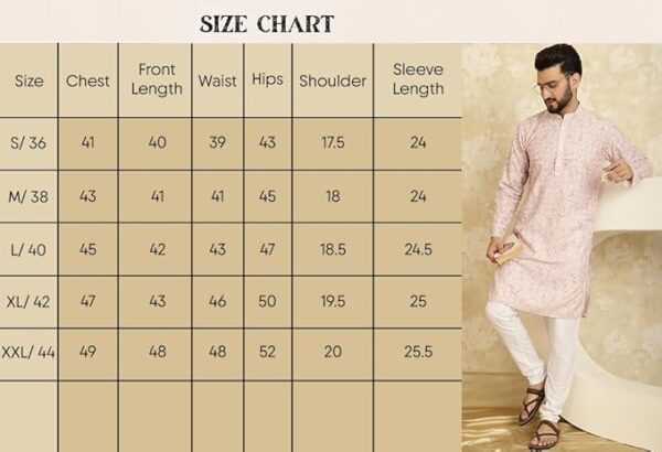 SOJANYA (Since 1958 Men's Jacquard Silk Kurta and Pyjama with Nehru Jacket - Image 7
