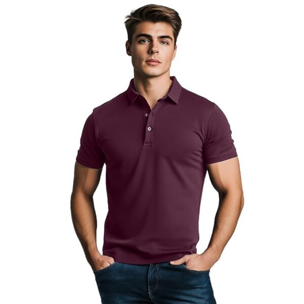NOBERO Men's Solid Regular Fit Polo Shirt