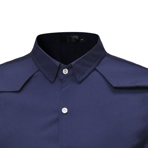 ZAFONI Men Shirts, Mens Prom Dress Shirts Slim Fit Long Sleeve Shirt Men Formal Work Casual Shirt Male - Image 4