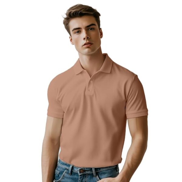 NOBERO Men's Solid Regular Fit Polo Shirt
