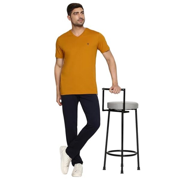 Van Heusen Men's Solid Regular Fit T-Shirt - Image 3