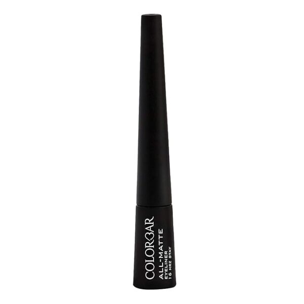 Colorbar All Matte Eyeliner, Black 001, 2.5ml | Waterproof | Smudge proof | Lasts upto 16 hours without flaking or creasing