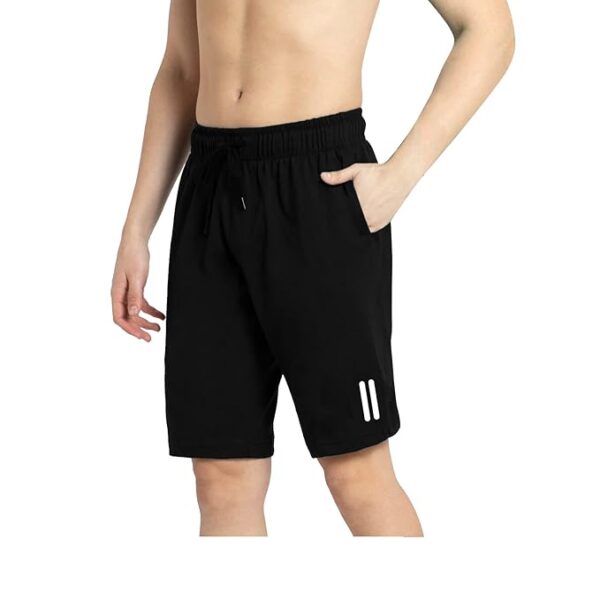 KART BLACK Plus Sizes Men's Cotton Knee length Shorts (M,L,XL,XXL,3XL,4XL,5XL shorts) | Casual and Night Wear Mens Shorts (Pack of 2) - Image 4