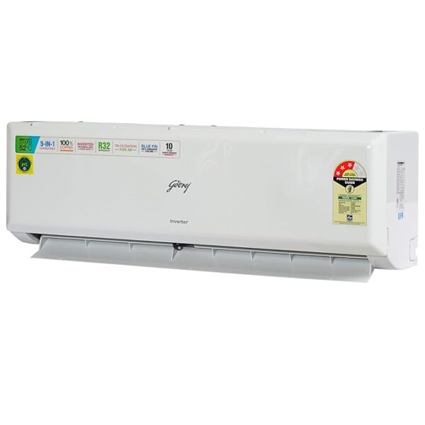 Godrej 1 Ton 3 Star Inverter Split AC (Copper, 2024 model, 5-in-1 convertible, Nano-Coated anti-viral filter AC 1T SIC 12PTC3-WWP, White) - Image 4
