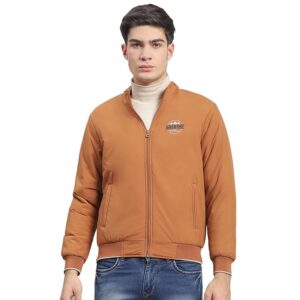 Monte Carlo Mens Solid Full Sleeve Stand Collar Casual Jacket (223061869)