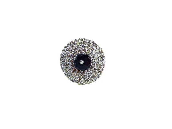 Women's American Diamond Imitation Antique Non-Precious Metal Ring (Black)