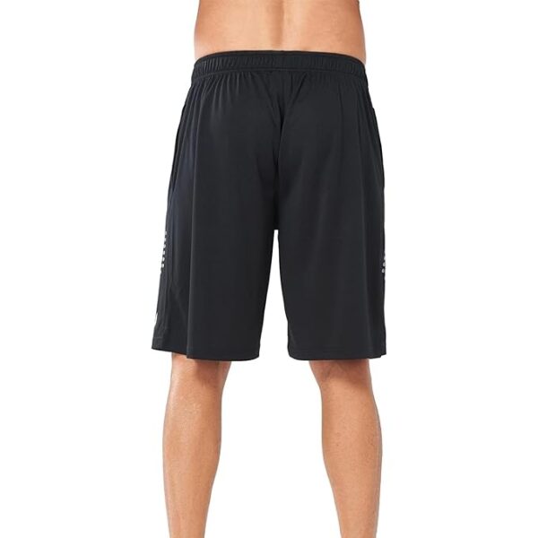 KART BLACK Men’s Athletic Active Wear Shorts | Workout or Gym | Lightweight Quick Dry Polyester Lycra Shorts - Image 3