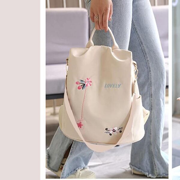 IRMAO 2021 New Flower Embroidered Artistic National Style Oxford Small Capacity Women's Bag Generation Backpack - Image 6