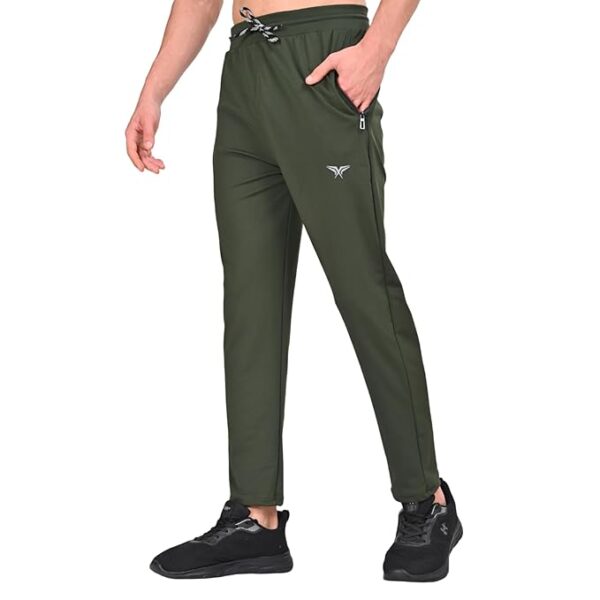 HALFSPACE Men's Polyester Lycra Track Pant | Casual Stretchable Track Pant | Slim Fit Gym Sports Lower for Men | Solid Activewear Trouser Pant (Combo) - Image 4