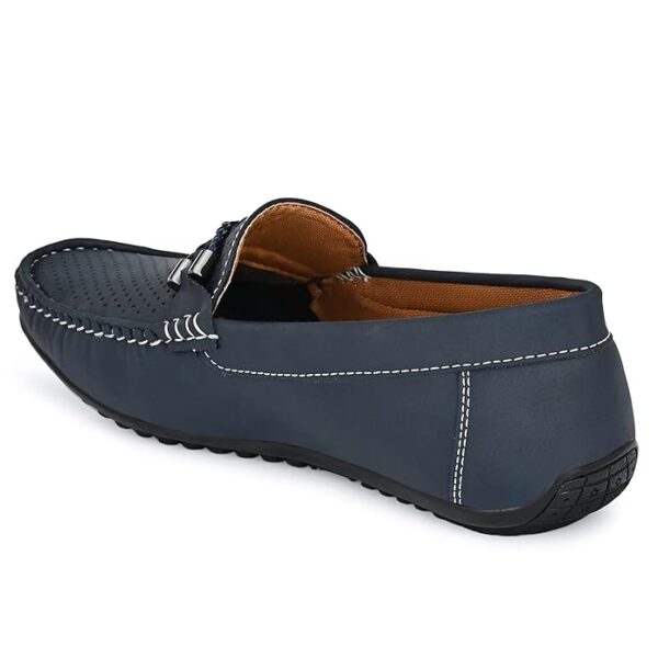 AZZARO BLACK Men's Synthetic Leather Slip-On Loafers - Image 5