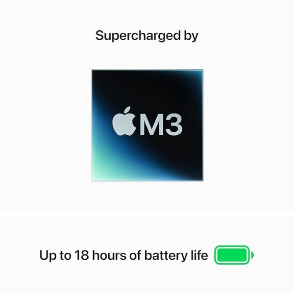Apple 2024 MacBook Air 15″ Laptop with M3 chip: 38.91 cm (15.3″) Liquid Retina Display, 16GB Unified Memory, 512GB SSD Storage, Backlit Keyboard, 1080p FaceTime HD Camera, Touch ID- Silver - Image 3