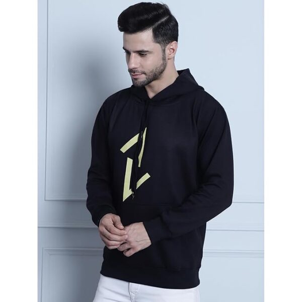 Mack Jonney Printed Hooded Cotton Fleece Hoodie for Men-MACK32358 - Image 3