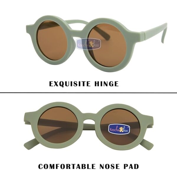Plastic Classic UV Protected Round Shaped Stylish Plastic Sunglass Mirror Sunlight Goggles Eyewear, Sunglasses Baby Boys & Girls, 2-6 Years (Set of 1) - Image 3