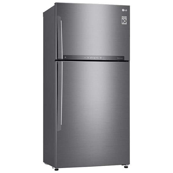 LG 592 L 1 Star Frost Free Inverter Wi-Fi Double Door Refrigerator (, GR-H812HLHM, Platinum Silver3, With Hygiene Fresh+ & Door Cooling+) - Image 3