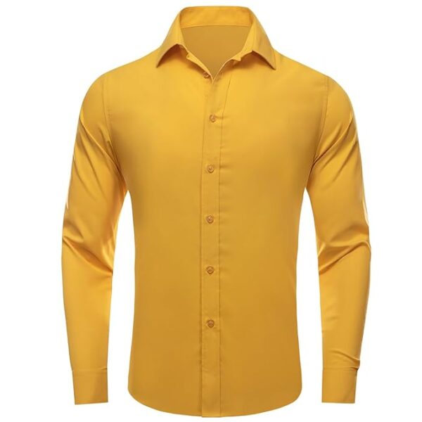 Dubulle Mens Dress Shirt Floral Paisley Long Sleeve Shirts for Men Casual Button Down Shirts Wedding Formal Suit - Image 2