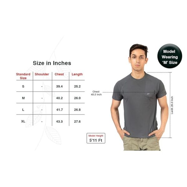 3rd Planet Gym Regular Fit T Shirt for Men Round Neck Active Tshirt for Men Quick Dry Active Wear T Shirts for Man Dry Fit T Shirts for Men for Gym & Sports Wear Anti Odor Training Tshirt for Men - Image 4
