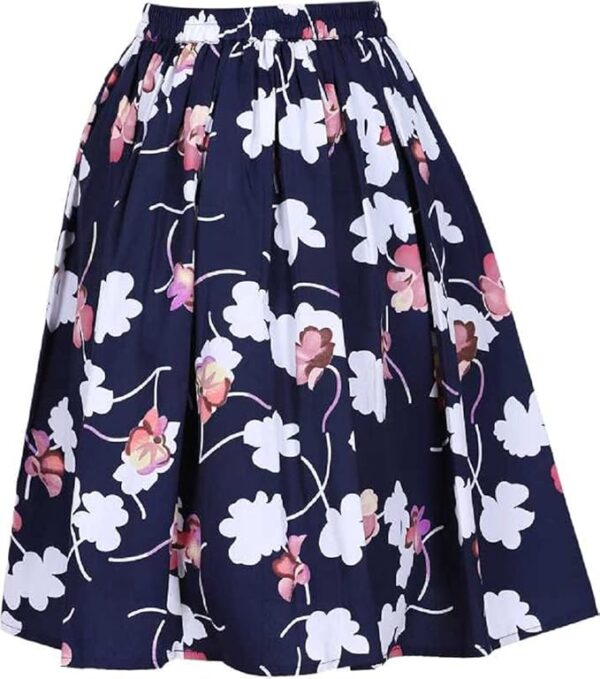 Baby- Girl's Kid's Casual Wear Skirts Color Nevi Blue with White Dot_R_J_227_13,14 Years Kidswear - Image 3
