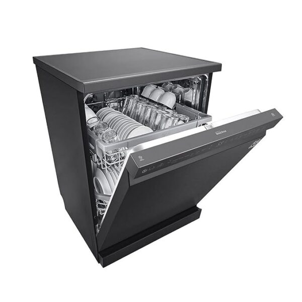 LG 14 Place Setting Free Standing Dish Washer with TrueSteam, QuadWash, EasyRack Plus, Wi-Fi Enabled (DFB424FM, Matte Black, Inverter Direct Drive Motor) - Image 2