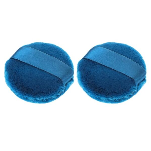 FOMIYES Cosmetic Puffs 2pcs Puff Soft Washable Round Body Face Puff Loose Puff Baby Talcum Puff Makeup Sponge for Women Girls Dark Blue 55X16mm Beauty Makeup Puffs