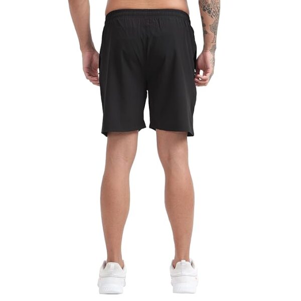 BLUE STAR SHARK Athletic Sports Shorts for Men with Zip Pockets and Elastic Waistband Quick Dry Lightweight Activewear. - Image 2