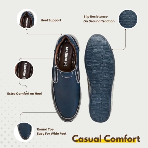 Centrino Mens 3392 Causal Shoes | Loafers | Moccasins | Lighweight Slip-On's | Soft Cushioned Insole | Trendy Non Lace-up Deisgn | Stylish & Comfortable - Image 5