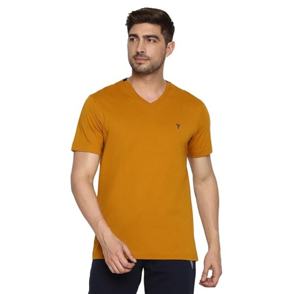 Van Heusen Men's Solid Regular Fit T-Shirt