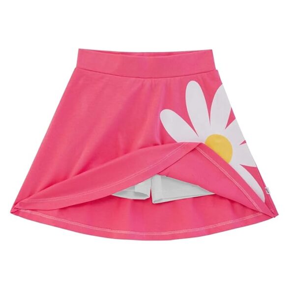 YouGotPlanB Girl's Above Knee Skater Skirt with Inner Shorts | Soft 100% Cotton, Breathable Fabric, Supersoft Waistband for Max Comfort & Safety | Fun Playground Wear - Image 3
