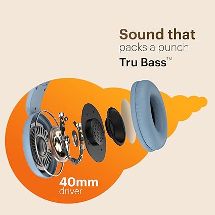 Noise Two Wireless On-Ear Headphones with 50 Hours Playtime, Low Latency(up to 45ms), 4 Play Modes, Dual Pairing, BT v5.3 (Serene Blue) - Image 6