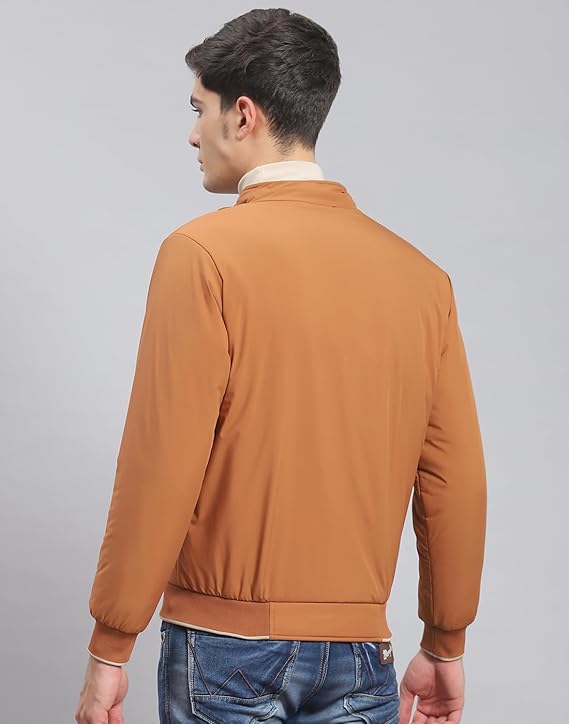 Monte Carlo Mens Solid Full Sleeve Stand Collar Casual Jacket (223061869) - Image 4