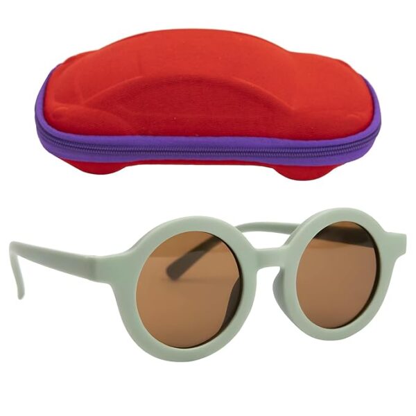 Plastic Classic UV Protected Round Shaped Stylish Plastic Sunglass Mirror Sunlight Goggles Eyewear, Sunglasses Baby Boys & Girls, 2-6 Years (Set of 1)