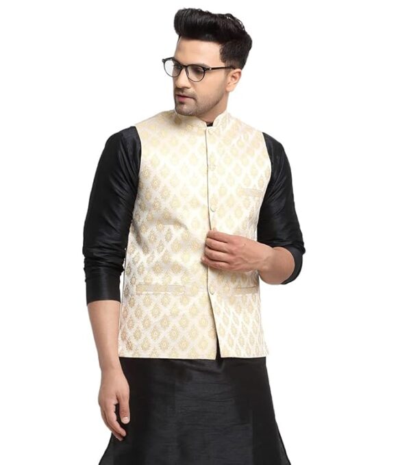 ABH LIFESTYLE Men's Jacquard Stylish Nehru Jacket set. - Image 5