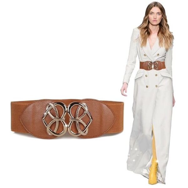 Sunkizzrs® Waist Belt Womens for Dress - Stretchable Belts for Women Stylish - Broad Belts/Fancy Belts/Embellished Belts for Women - Waist Rhinestone Ladies Designer Waistband Belt For Skirt