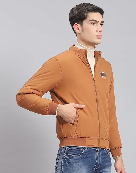 Monte Carlo Mens Solid Full Sleeve Stand Collar Casual Jacket (223061869) - Image 3