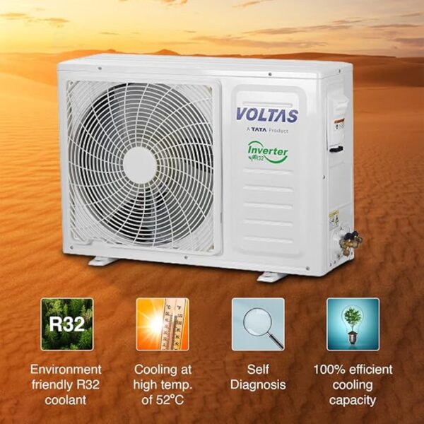 Voltas 2 Ton 5 Star, Inverter Split AC(Copper, 4-in-1 Adjustable Mode, Anti-dust Filter, 245V Vectra Plus, White) - Image 5