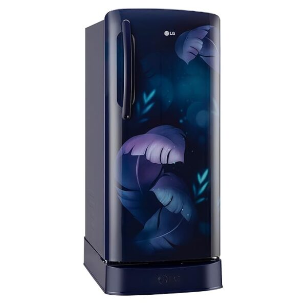 LG 201 L 5 Star Direct Cool Smart Inverter Compressor Single Door Refrigerator (GL-D211HBIZ, Blue ILAN, Fast Ice Making, Auto Smart Connect with Base Stand Drawer) - Image 3