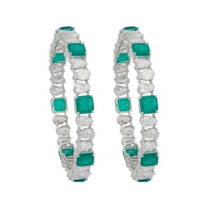 KUSHAL'S Fashion Jewellery Polished Zircon Bangle With Fixed Clouser | Best For Gifting & Special Occasion | Bangle For Women