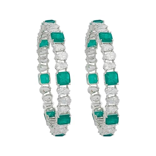 KUSHAL'S Fashion Jewellery Polished Zircon Bangle With Fixed Clouser | Best For Gifting & Special Occasion | Bangle For Women