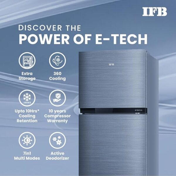 IFB 243L 2 Star Frost Free inverter with Double Door Refrigerator (IFBFF-2902NBSE, Brush Grey) 7 in 1 Multi Mode with 360 Degree Cooling - Image 2