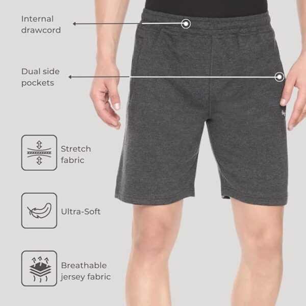 Pepe Jeans Men's Cotton Boxer Shorts Regular Fit Solid Shorts (Pack of 1) - Image 2