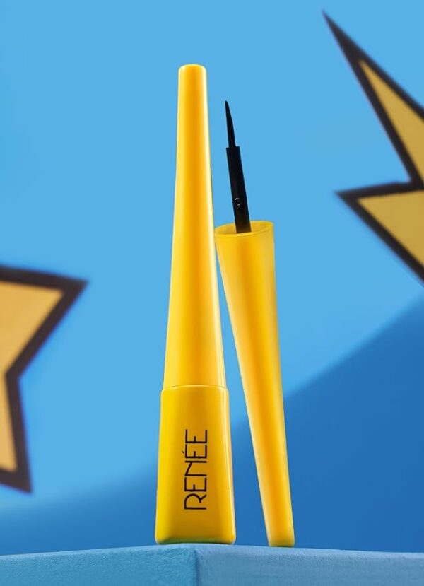 RENEE Everyday Eyeliner, Smudge-Proof & Water Resistant, One Stroke Application, Quick Dry Formula with Intense Black Pigment, Enriched with Castor Oil, Cruelty-Free Skincare Infused Makeup, 3.5 Ml