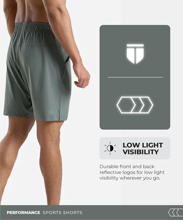 TEGO Men's Core Solid Dry-Fit Polyester Shorts |Zipper Utility with Back Pocket | Shorts for Running, Gym, Outdoor, Workout - Image 5