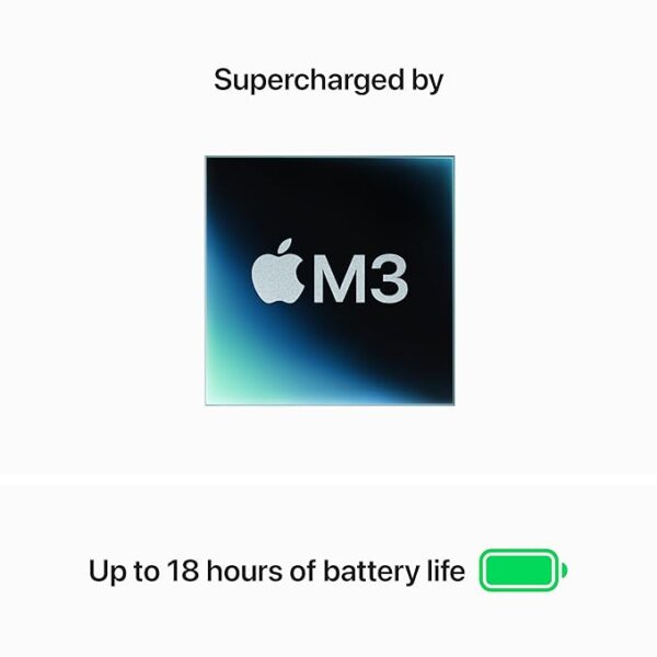 Apple 2024 MacBook Air 13″ Laptop with M3 chip: 34.46 cm (13.6″) Liquid Retina Display, 16GB Unified Memory, 512GB SSD Storage, Backlit Keyboard, 1080p FaceTime HD Camera, Touch ID- Starlight - Image 4