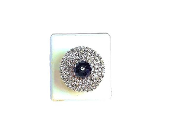 Women's American Diamond Imitation Antique Non-Precious Metal Ring (Black) - Image 2