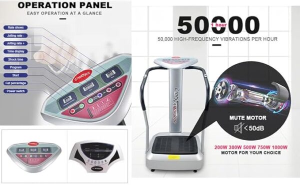 Bharati International Body Slim Vibration Plate Workout t Vibrator Machine Gym Fitness Bodybuilding Full Body Vibration Machine Vibration Machine Super Body Shaper - Image 2