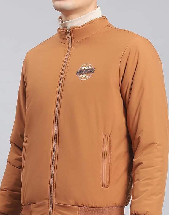 Monte Carlo Mens Solid Full Sleeve Stand Collar Casual Jacket (223061869) - Image 6