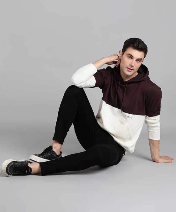 Alan Jones Clothing Men's Colorblocked Cotton Hoodies Sweatshirt - Image 5