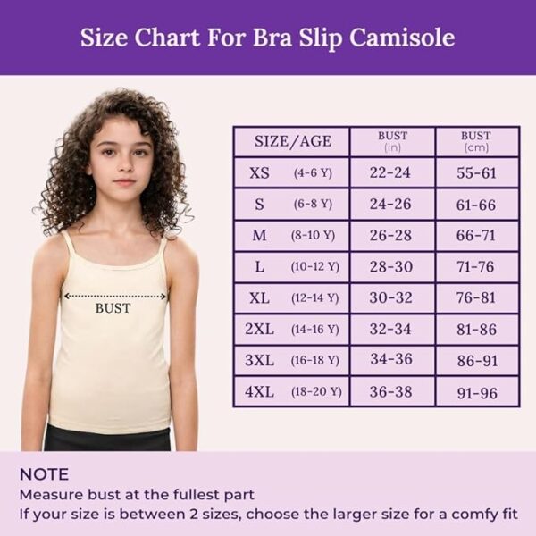 Adira | Cotton Camisole for Beginners | Beginners Cami for Puberty | Flat Padding for Nipple Coversage | Confidence for School & Home | Soft Stretchy Cotton | Pack of 3 - Image 3
