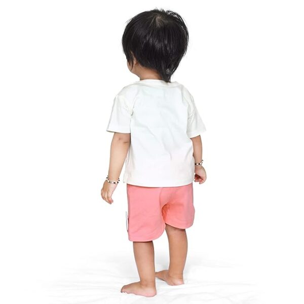ARIEL Baby Boys & Baby girls Cotton Printed Round Neck Half Sleeve T-shirt & Short Trendy Summer Clothing Sets - Image 5