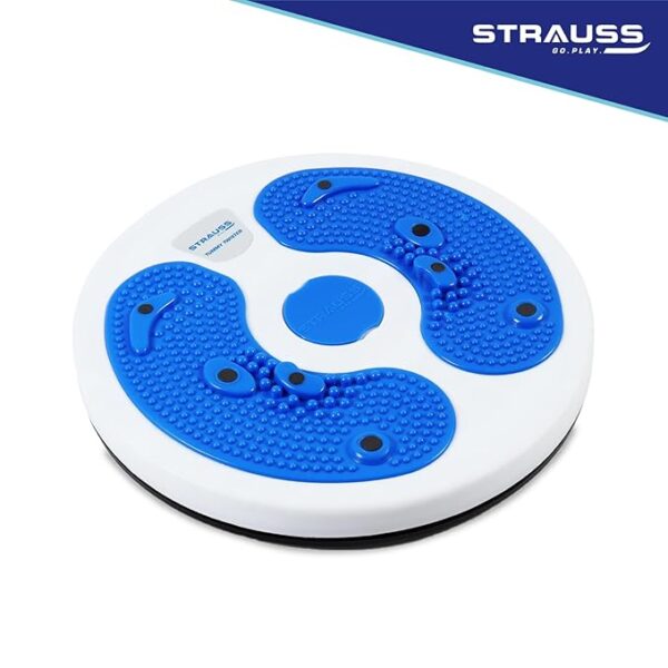 Strauss Tummy Twister | Tummy Trimmer, Abs Roller & Shaper for Women & Men | Exercise Machine with Non-Slip Surface | Ideal Equipment for Home Workouts (Blue) - Image 2