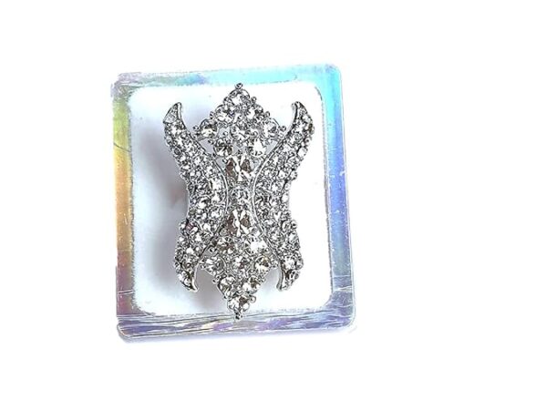 American Diamond Setting Stone Antique Imitation Metal Ring - Image 4